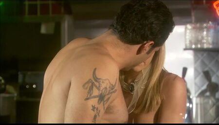 Blonde waitress with perfect body gets fucked hard in the cafeteria