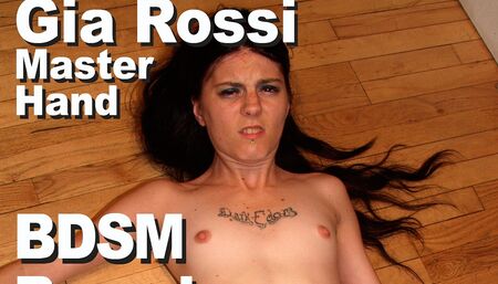 Gia Rossi & Master Hand BDSM bound clamped pinked