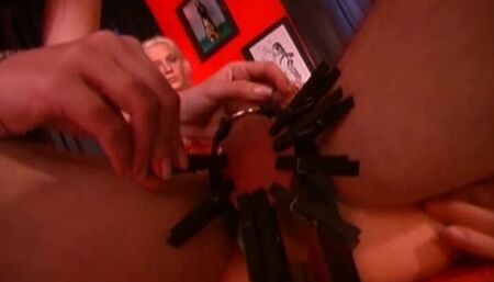 CBT Clamp for slave in dungeon