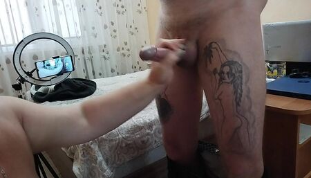 dick cums from manual stimulation