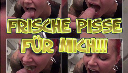 Getting fresh piss from the source