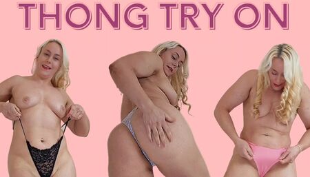 Big ass milf thong try on haul