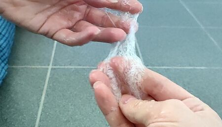 Spit play with fingers