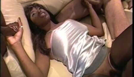 African babe likes different cocks in her mouth while getting her pussy fucked