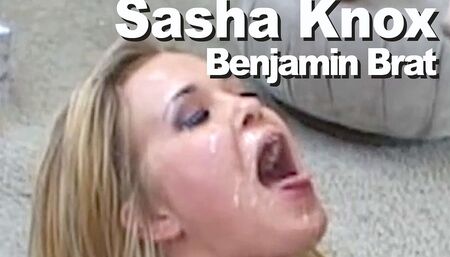 Sasha Knox & Benjamin Brat anal a2m gaping facial