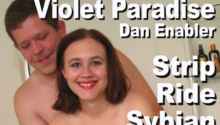 Violet Paradise & Dan Enabler strip & ride Sybian