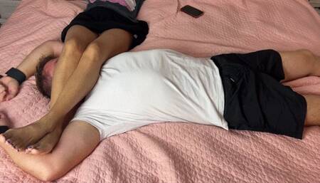 Hopeless Looser Serves As My Leg (Foot) Rest - Part 3 (Barefoot)