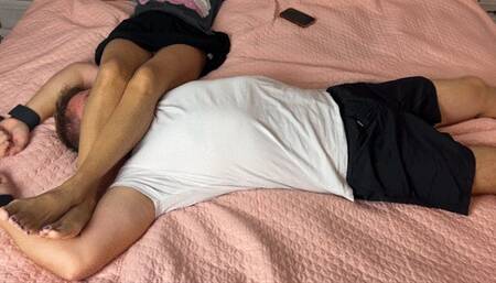 Hopeless Looser Serves As My Leg (Foot) Rest - Part 3 (Barefoot) - WMV