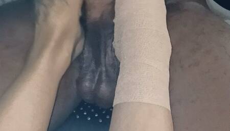 CottonCandy SPRAINED ANKLE footjob w cumshot