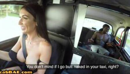 Cab driver busty MILF IR fucked outdoor by BBC customer