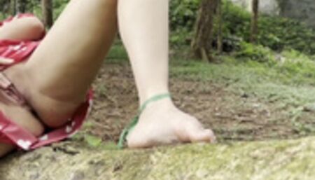 Wife Porn by WifeBucket - I took a shy girlfriend for a walk in the woods and she fingered herself