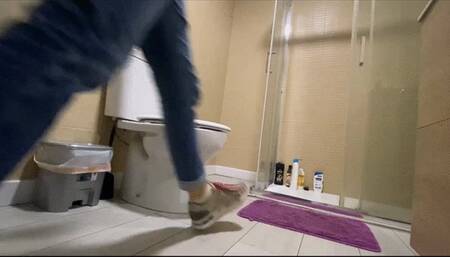 Toilet and cigarette