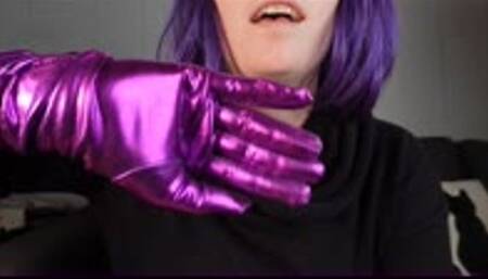 Executrix in Shiny Gloves- HOM Hand over Mouth POV WMV 1080