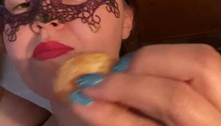 sensual Swallowing  of fruits