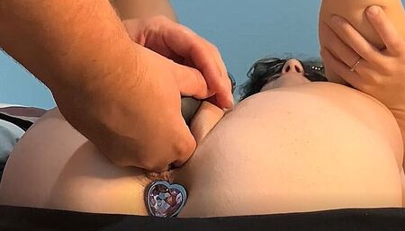 She gets her pussy fucked by her husband