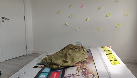 Fucking stepdaughter through a hole in a