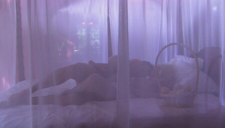 Hot passionate sex with a busty blonde hottie before going to bed