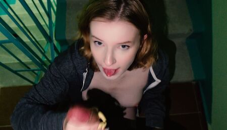 We fuck in the entrance while the mother is at home