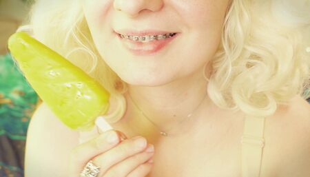 ASMR close up mukbang video mouth fetish