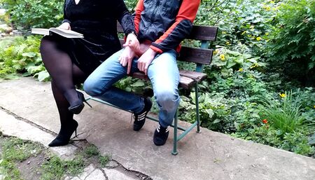 MILF reaction to the outdoor masturbation