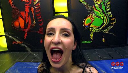 Devot Delia gangbang & pissing session