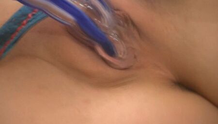 Cute Ukrainian teen giving her pussy a massage