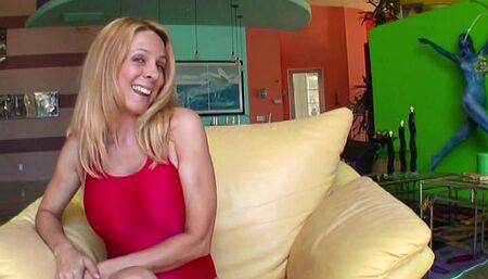 Blonde Milf Angela fucks stud