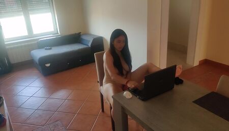 Horny wife sucks delivery man after husband refuse sex