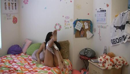 Gorgeous busty brunette teen is a cam whore