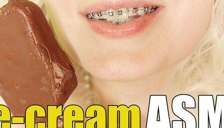 Food fetish ice-cream video ASMR