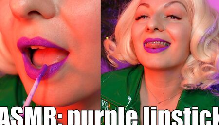 ASMR slowly lipstick tease