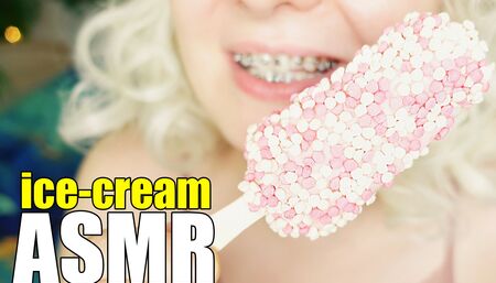 Hot MILF eating ice-cream