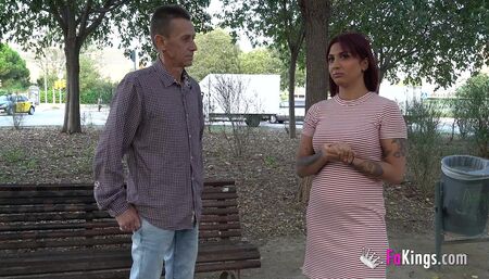 She wants more and more! Valeria tops herself by banging her first old man