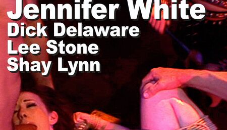 Jennifer White & Lee Stone & Dick Delaware &  Shay Lynn BDSM suck fuck anal dp facial