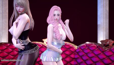 [MMD] Chaness - SeSeSe Sexy Hot Striptease Ahri Seraphine League of Legends KDA Uncensored Hentai