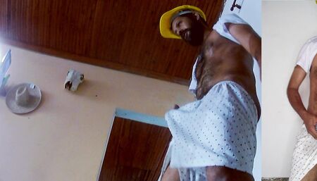 Wetting my Hairy Body