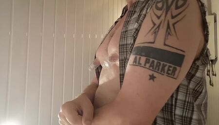 Addicted nipples pumping now