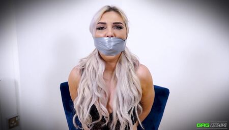 Roxee - PVC tape gagged