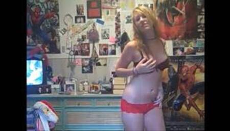 Ginger Scouse Girl Lisa Dances In Underwear. Liverpool Redhead Lisa Knickers And Bra