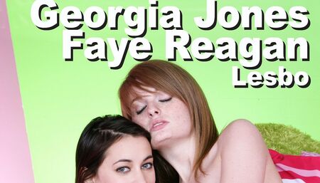 Faye Reagan & Georgia Jones lick pink strapon GMBB30950