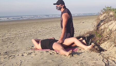 Couple caught having sex on the beach