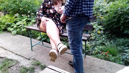 Gorgeous gets cum on her wonderful bare legs