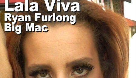 Lala Viva & Big Mac & Ryan Furlong suck fuck DP facial