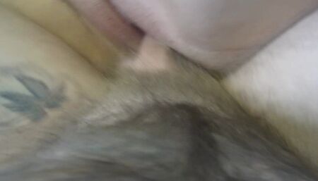 Smeared cum on pussy after sex