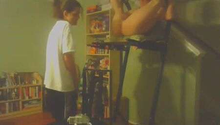 Duck tapped balls stretched & dick sucked  TOMWOODS2020