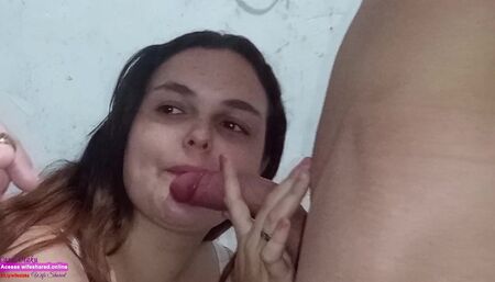 Naughty wife humiliating cuckold husband