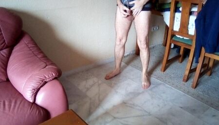 John is pissing all over the livingroom floor