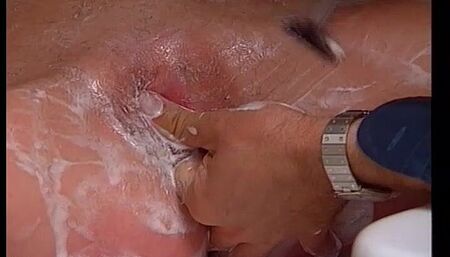 Luscious teen gets pussy shaved and licked