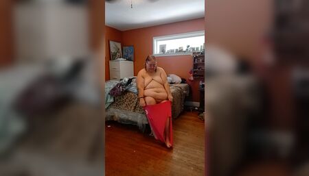 I am putting on pink panties pink top and cute ice cream shorts