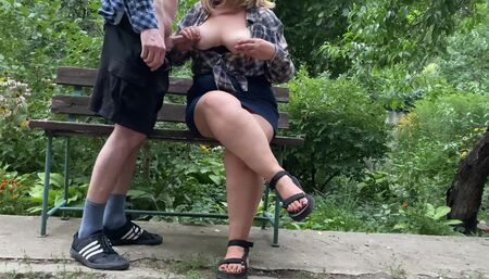 Mommy MILF lets me cum on her tits